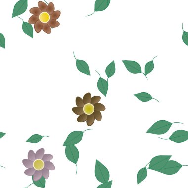 Çiçek yaprakları, çiçekler duvar kağıtları, vektör illüstrasyonları..