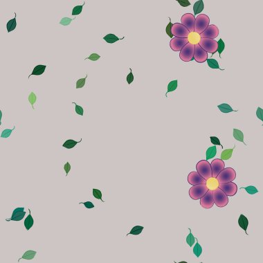 yaz çiçekleri arka plan, vektör illüstrasyonu