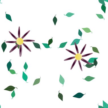 Çiçekli renkli çiçek arkaplanı, vektör illüstrasyonu