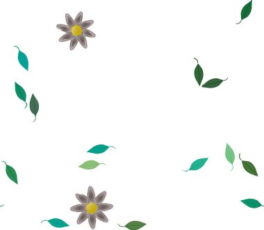 Çiçek yaprakları, çiçekler duvar kağıtları, vektör illüstrasyonları..