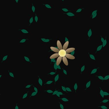 Çiçek yaprakları, çiçekler duvar kağıtları, vektör illüstrasyonları..