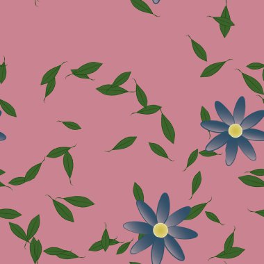 Çiçek yaprakları, çiçekler duvar kağıtları, vektör illüstrasyonları..