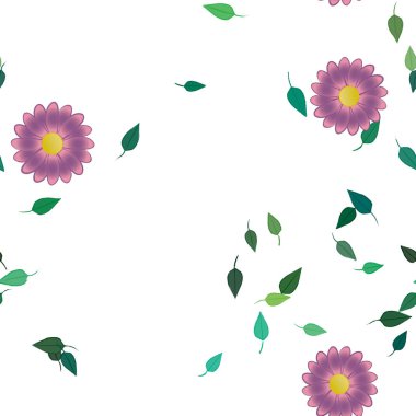 Çiçek yaprakları, çiçekler duvar kağıtları, vektör illüstrasyonları..