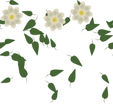 Çiçek yaprakları, çiçekler duvar kağıtları, vektör illüstrasyonları..