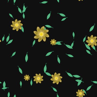 yaz çiçekleri arka plan, vektör illüstrasyonu