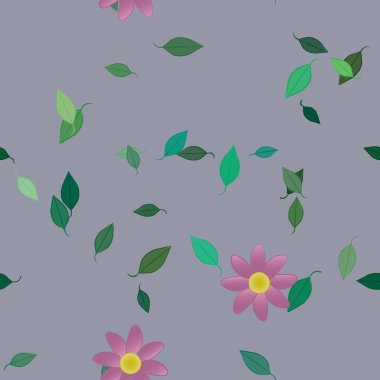 yaz çiçekleri arka plan, vektör illüstrasyonu