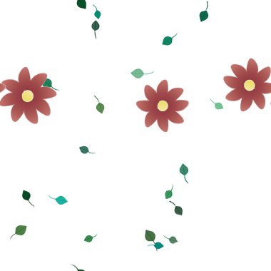 Çiçek yaprakları, çiçekler duvar kağıtları, vektör illüstrasyonları..