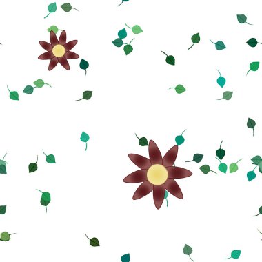 Çiçek yaprakları, çiçekler duvar kağıtları, vektör illüstrasyonları..