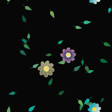 Renkli çiçek arkaplanı, çiçek vektör illüstrasyonu