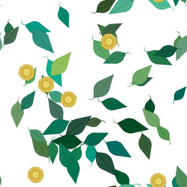 yaz çiçekleri arka plan, vektör illüstrasyonu