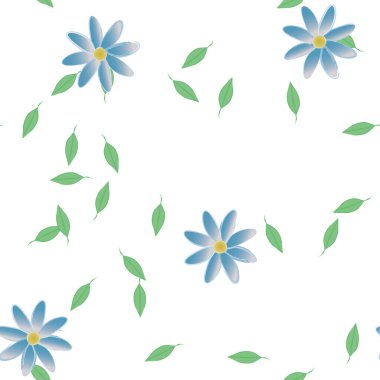 Çiçek yaprakları, çiçekler duvar kağıtları, vektör illüstrasyonları..