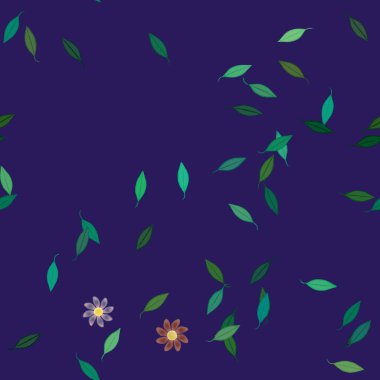 Botanik çiçekler arka plan, vektör illüstrasyonu