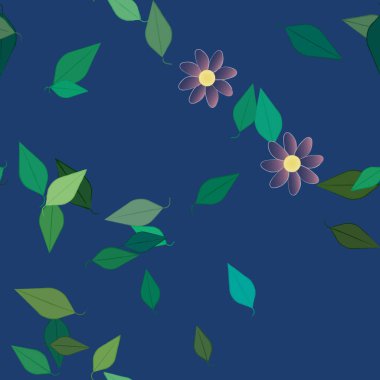 Çiçekli renkli çiçek arkaplanı, vektör illüstrasyonu