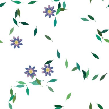 Çiçek yaprakları, çiçekler duvar kağıtları, vektör illüstrasyonları..