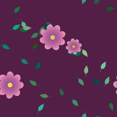 yaz çiçekleri arka plan, vektör illüstrasyonu