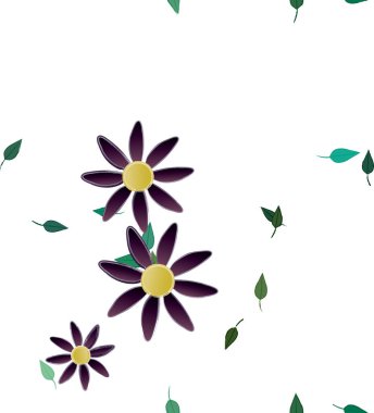 yaz çiçekleri arka plan, vektör illüstrasyonu