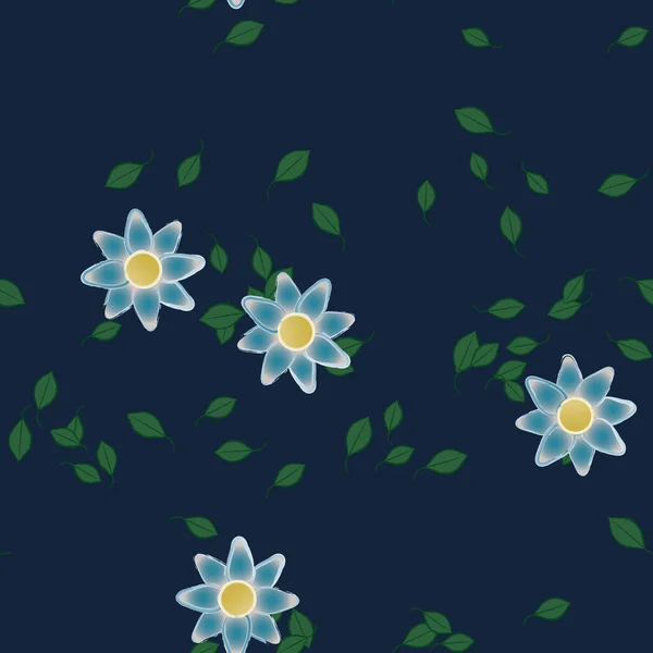 Flores Verano Fondo Vector Ilustración — Archivo Imágenes Vectoriales