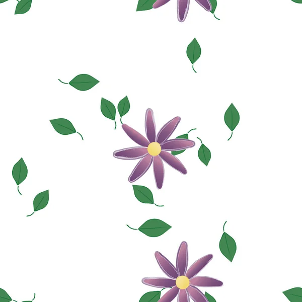 Bloesem Gebladerte Bloemen Bloei Behang Vector Illustratie — Stockvector