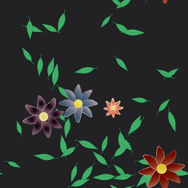 Fundo Flores Botânicas Ilustração Vetorial — Vetor de Stock