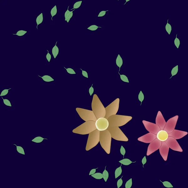 Fleurs Botaniques Fond Illustration Vectorielle — Image vectorielle