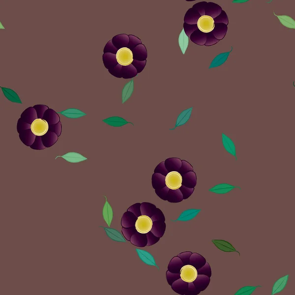 Fondo Floral Color Con Flores Ilustración Vectorial — Vector de stock