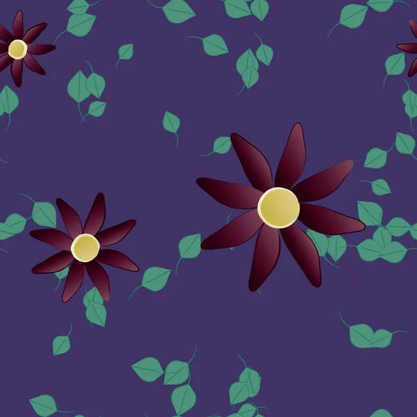 Fundo Floral Colorido Flores Ilustração Vetorial — Vetor de Stock