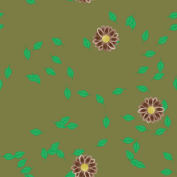 Fleurs Fleur Papier Peint Feuille Fleur Illustration Vectorielle — Image vectorielle