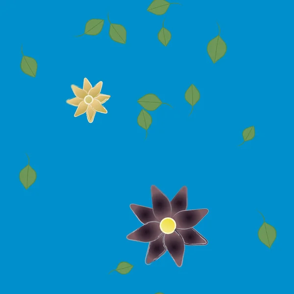 Fondo Floral Color Con Flores Ilustración Vectorial — Vector de stock