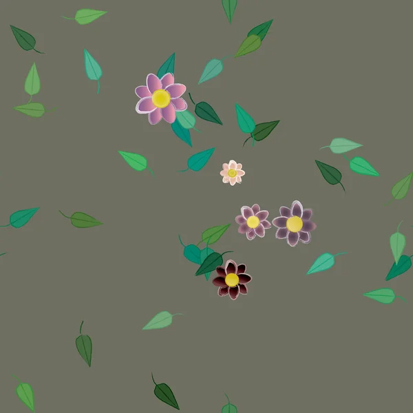 Fondo Floral Color Con Flores Ilustración Vectorial — Archivo Imágenes Vectoriales