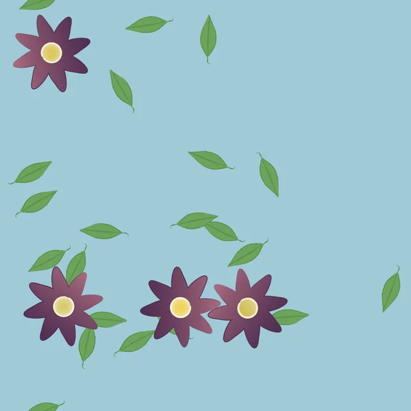 Fleurs Fleur Papier Peint Feuille Fleur Illustration Vectorielle — Image vectorielle