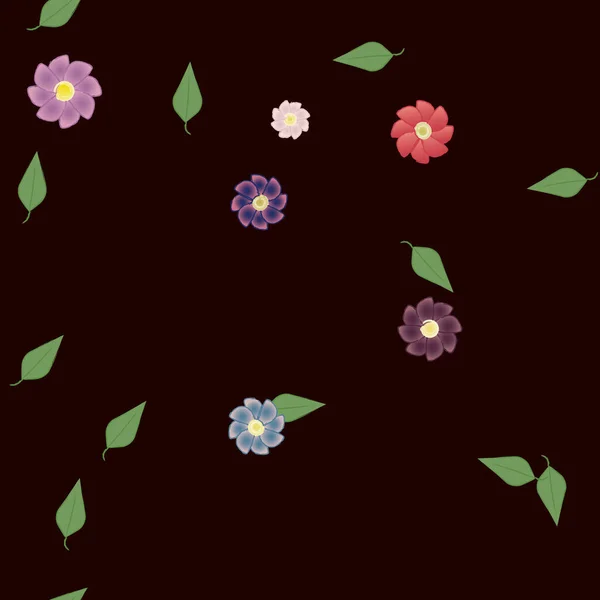 Fleurs Printemps Fond Illustration Vectorielle — Image vectorielle