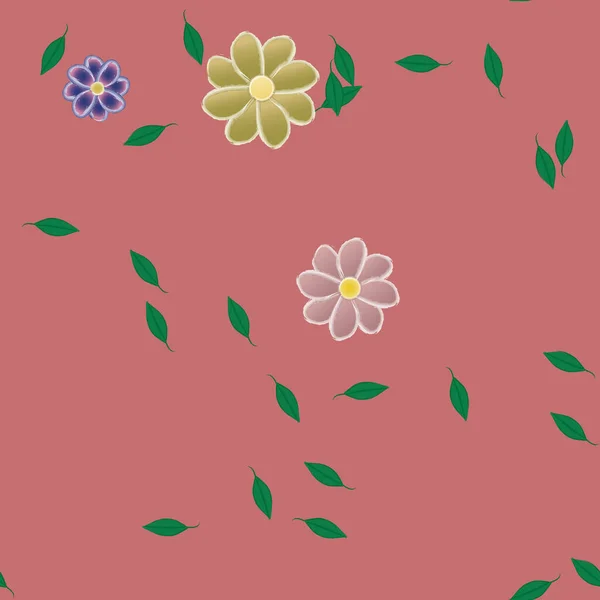 Fundo Floral Colorido Flores Ilustração Vetorial —  Vetores de Stock