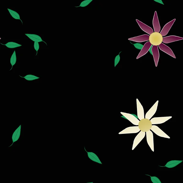 花のある花の背景ベクトル図 — ストックベクタ