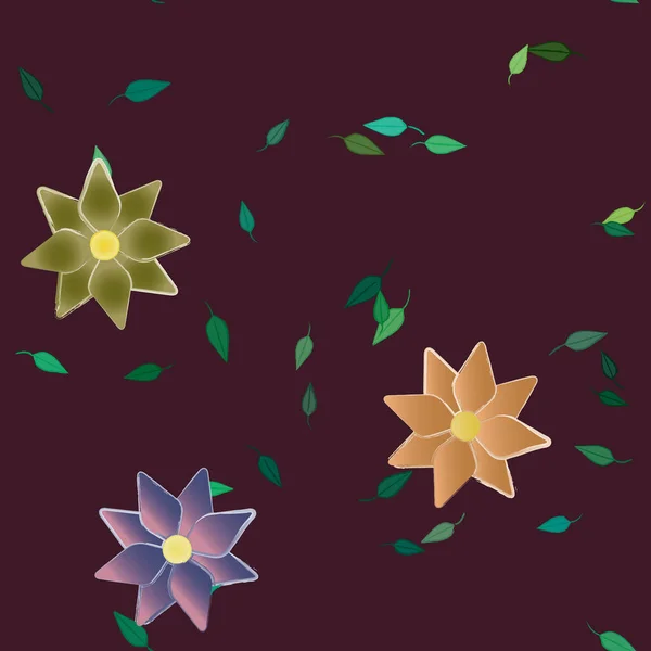 Fleurs Botaniques Fond Illustration Vectorielle — Image vectorielle