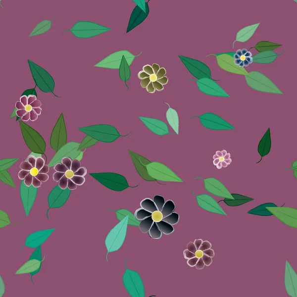 Bloesem Gebladerte Bloemen Bloei Behang Vector Illustratie — Stockvector