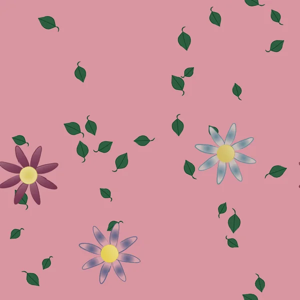 Кольоровий Квітковий Фон Квітами Векторні Ілюстрації — стоковий вектор