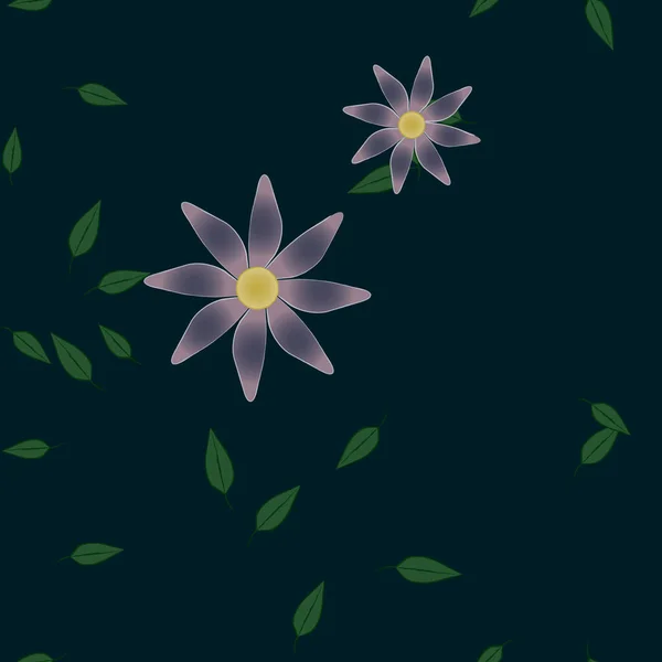 Бесшовный Цветочный Фон Цветы Цветут Обои Векторная Иллюстрация — стоковый вектор