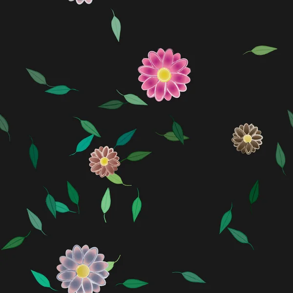 Fleurs Botaniques Fond Illustration Vectorielle — Image vectorielle