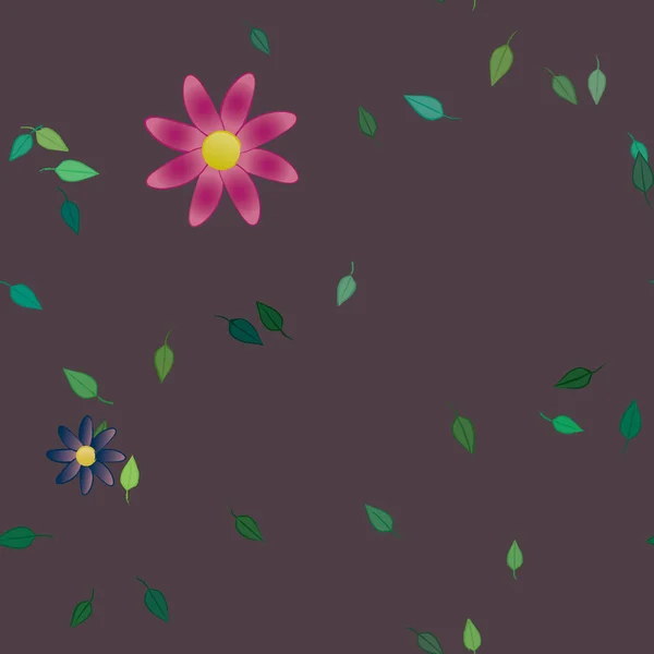 色彩艳丽的花朵背景 矢量图解 — 图库矢量图片