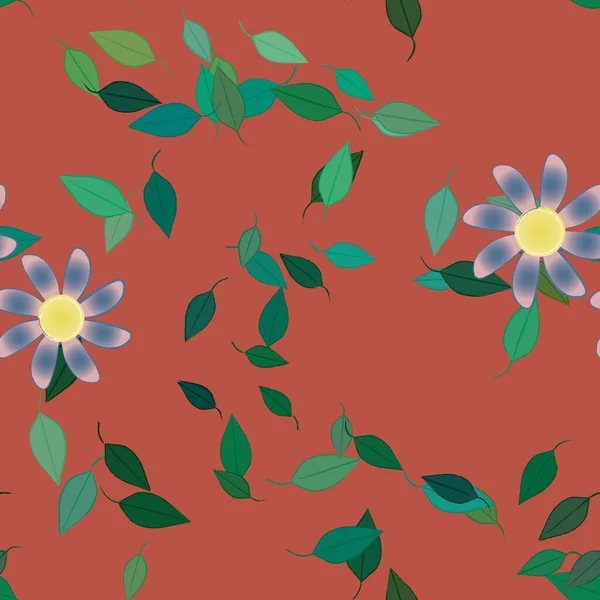 Fundo Flores Botânicas Ilustração Vetorial — Vetor de Stock