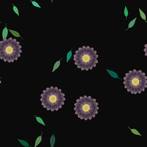 Fleurs Fleur Papier Peint Feuille Fleur Illustration Vectorielle — Image vectorielle