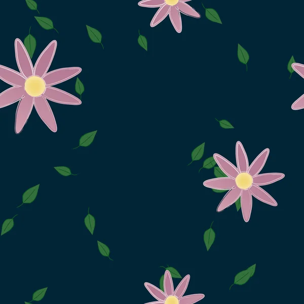 Fundo Floral Colorido Flores Ilustração Vetorial — Vetor de Stock