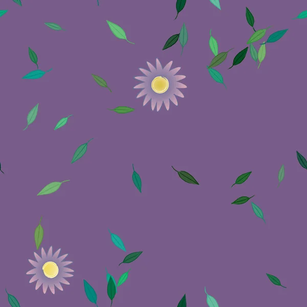 Bloesem Gebladerte Bloemen Bloei Behang Vector Illustratie — Stockvector