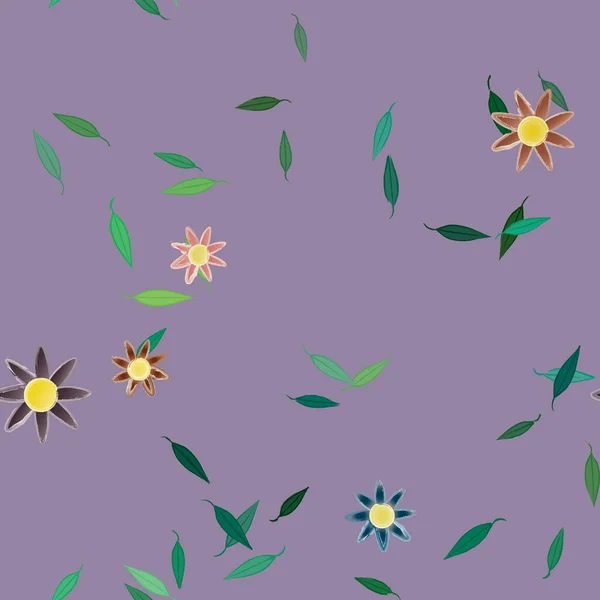 Fundo Floral Colorido Flores Ilustração Vetorial — Vetor de Stock