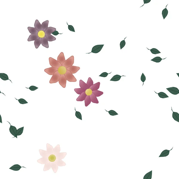 Wiosenne Kwiaty Tło Wektor Ilustracja — Wektor stockowy