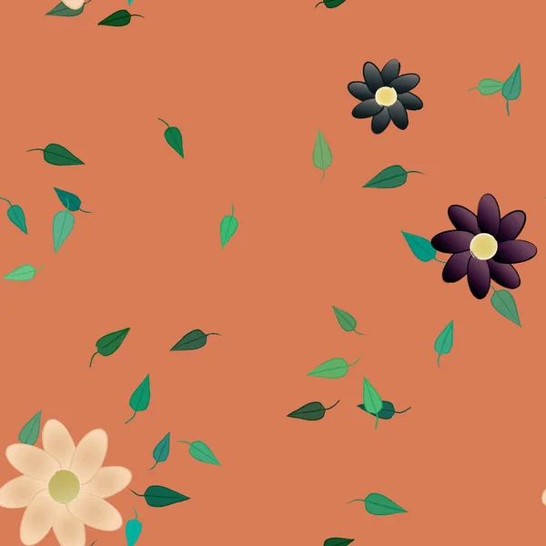 Sommer Blumen Hintergrund Vektor Illustration — Stockvektor