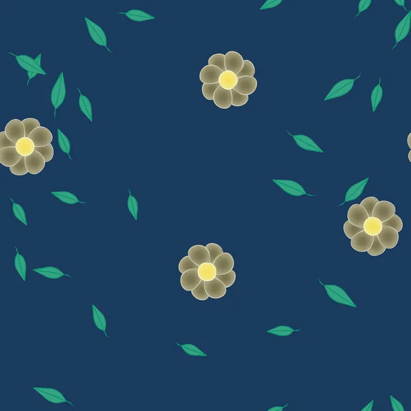 花のある花の背景ベクトル図 — ストックベクタ