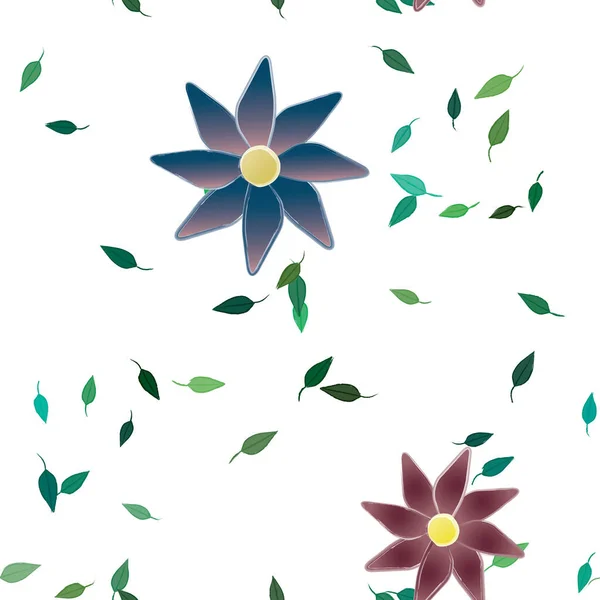 Fundo Floral Colorido Flores Ilustração Vetorial — Vetor de Stock