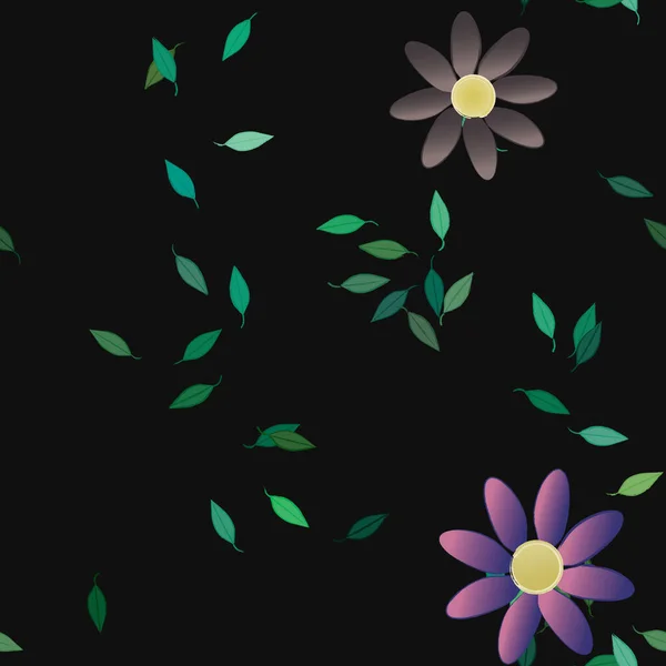 Çiçekli Renkli Çiçek Arkaplanı Vektör Illüstrasyonu — Stok Vektör