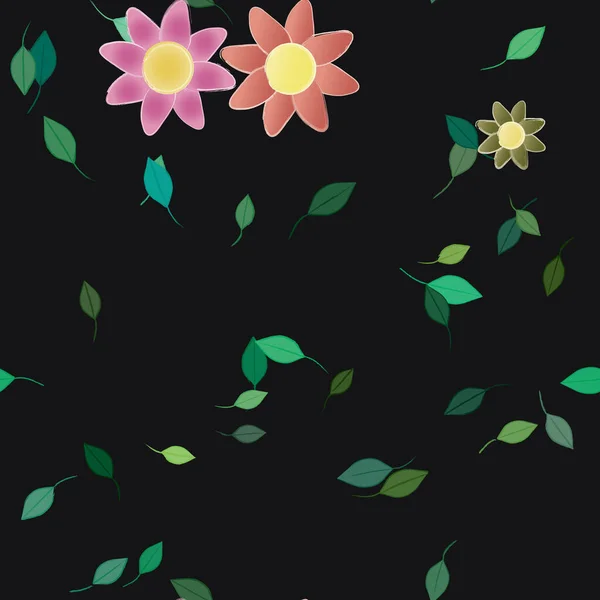 Fleurs Printemps Fond Illustration Vectorielle — Image vectorielle